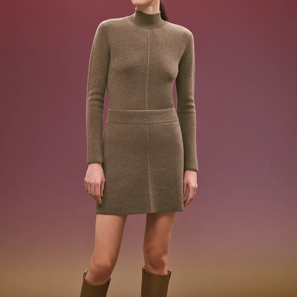 🌻🧡 HERMÈS Cashmere Miniskirt 🧡🌻